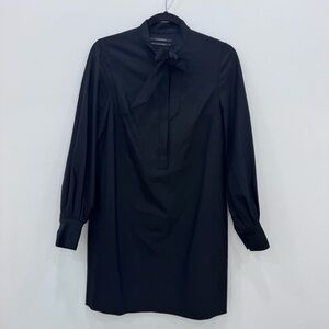 Club Monaco Elegant Black Shift Wool Blend Dress Sz 4